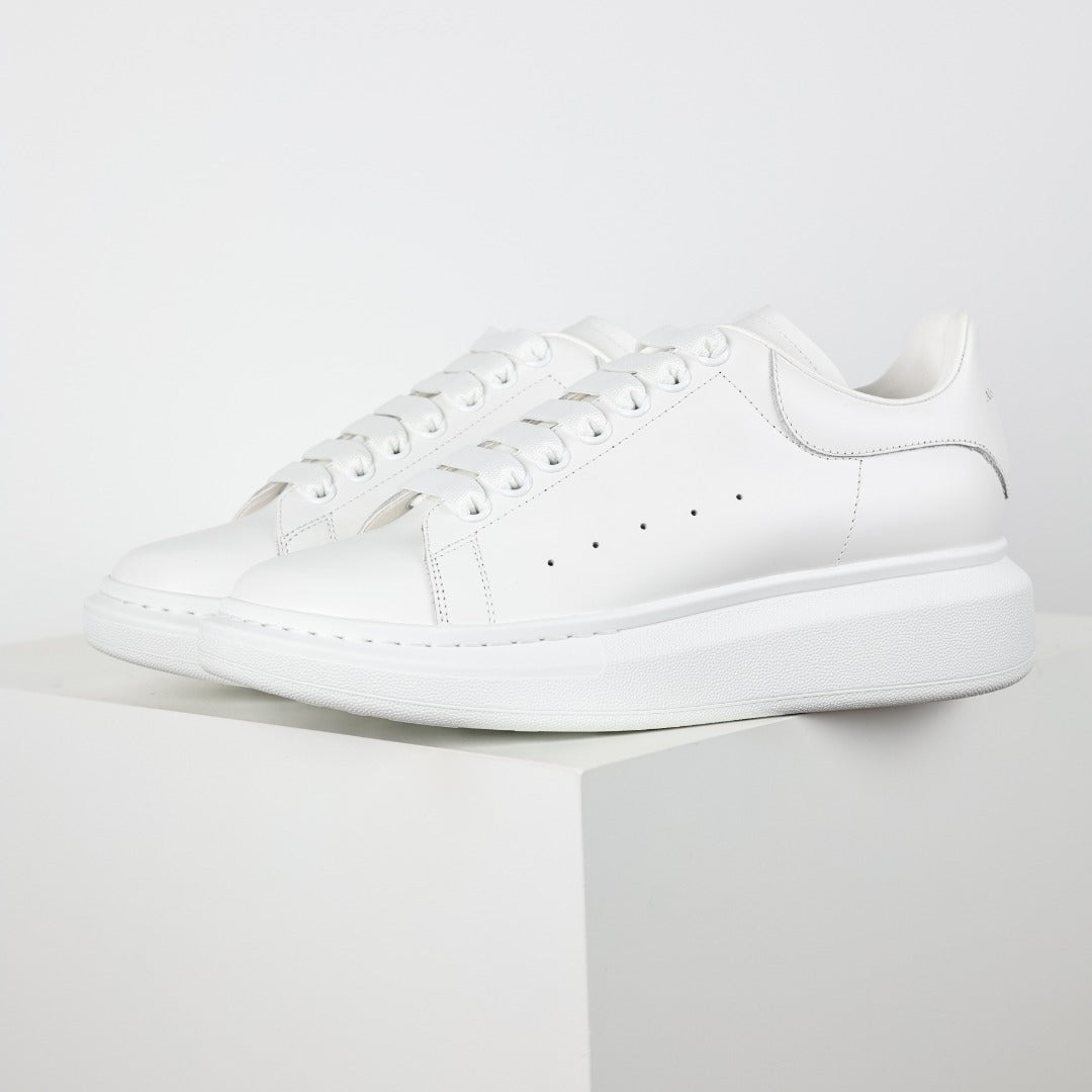 Alexander McQueen White Leather Sneakers with Anti-Counterfeit Features