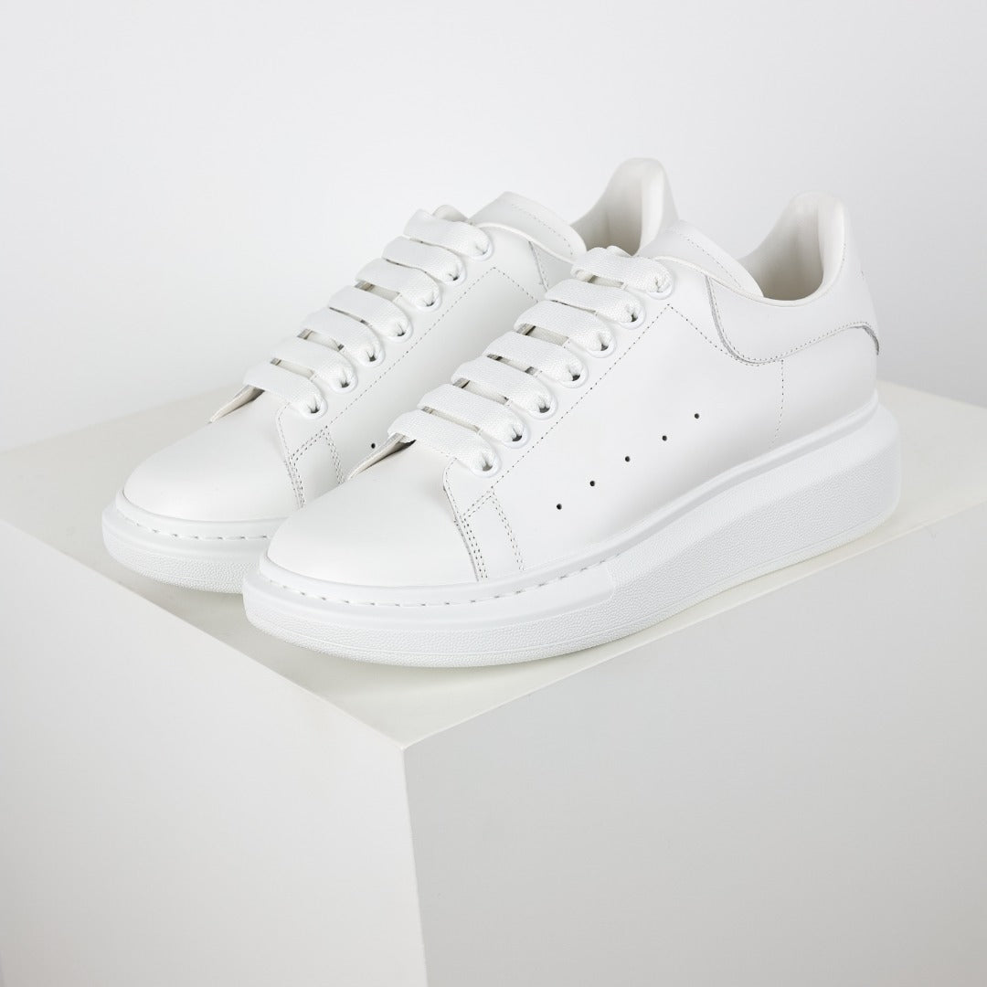 Alexander McQueen White Leather Sneakers with Anti-Counterfeit Features