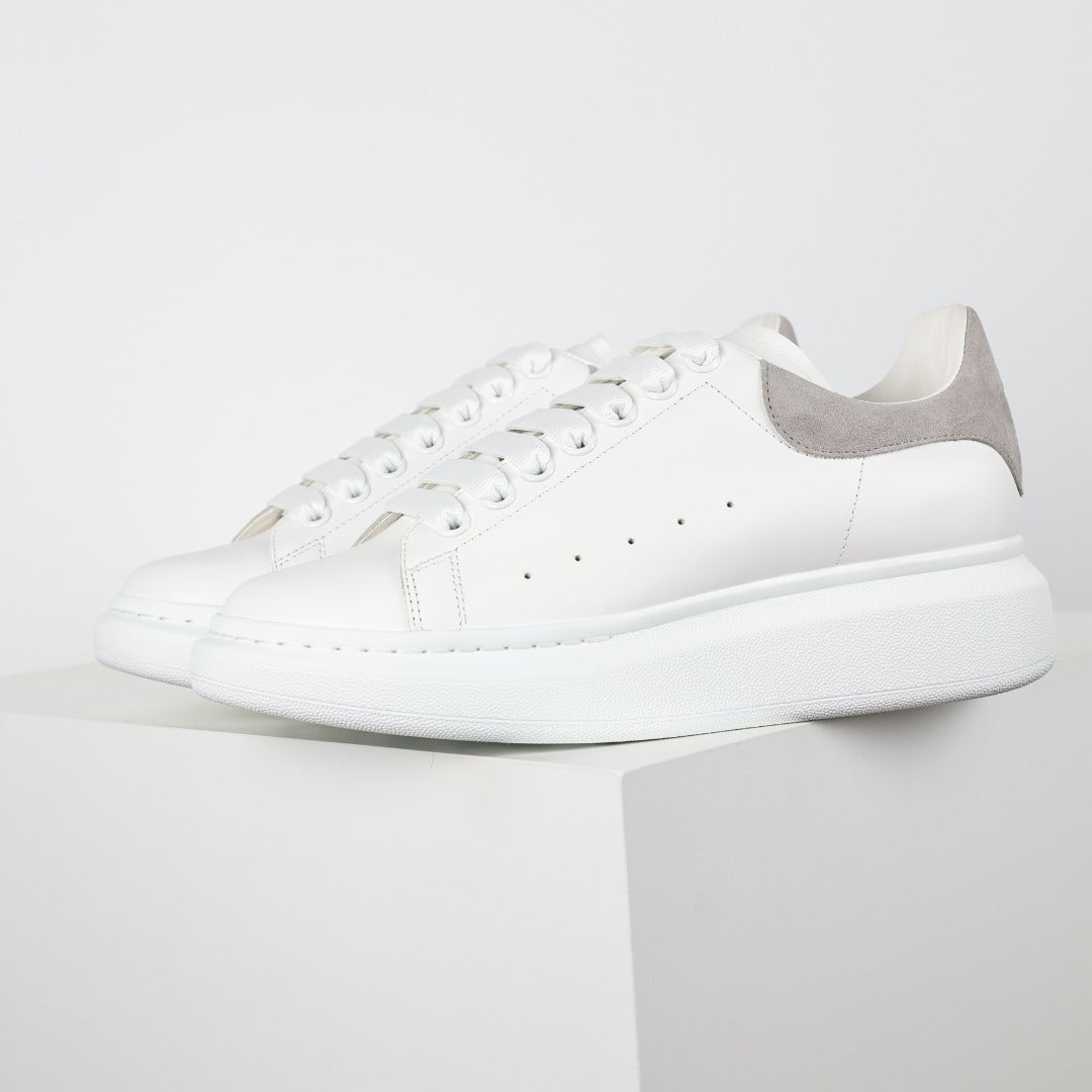 Alexander McQueen White Lace-Up Sneakers - Premium Calfskin