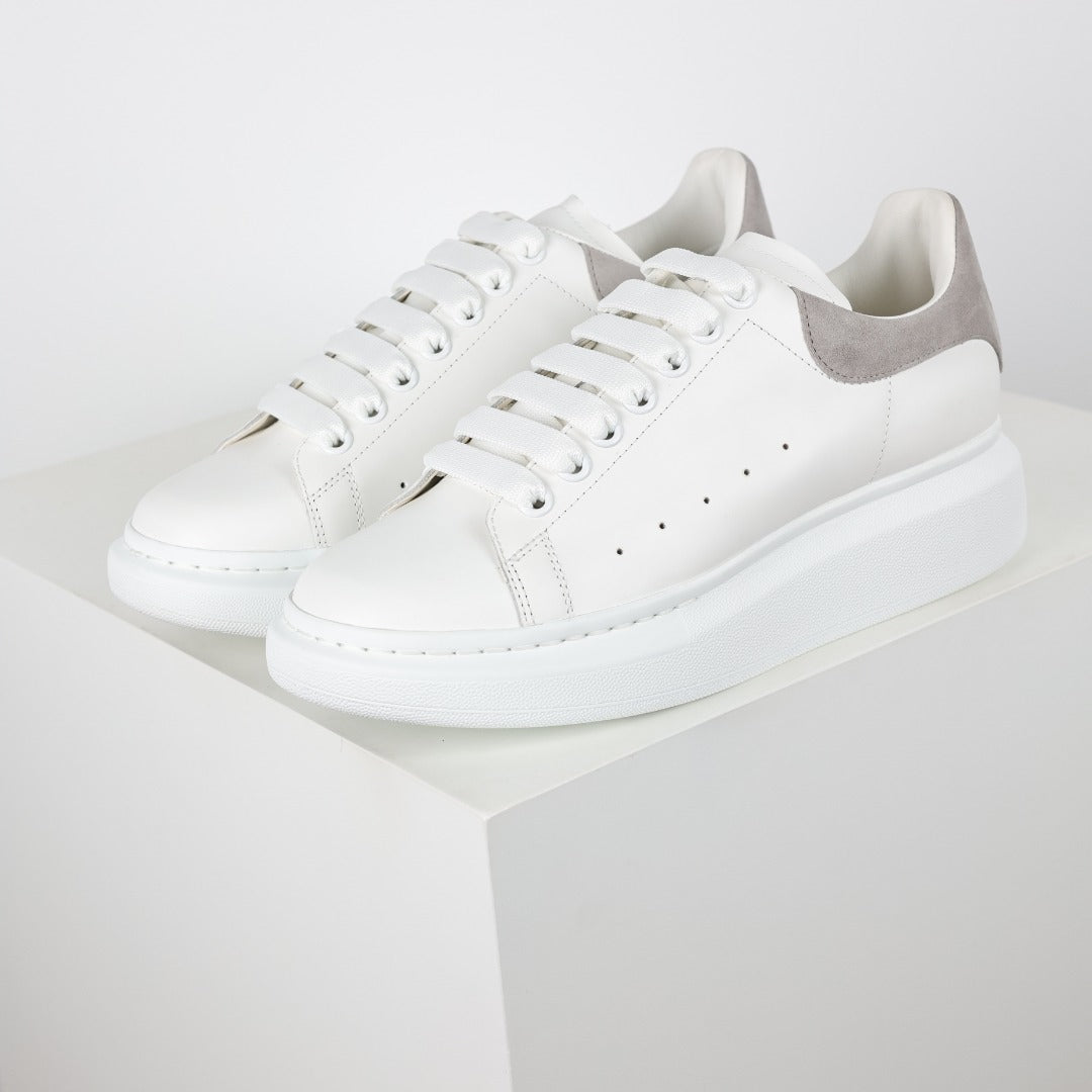 Alexander McQueen White Lace-Up Sneakers - Premium Calfskin