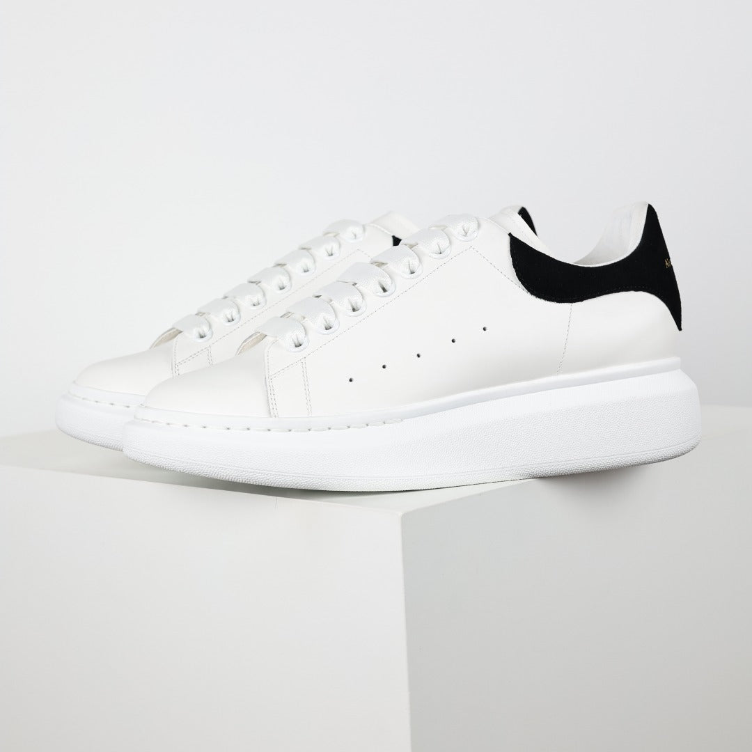 Alexander McQueen White Calfskin Lace-Up Sneakers