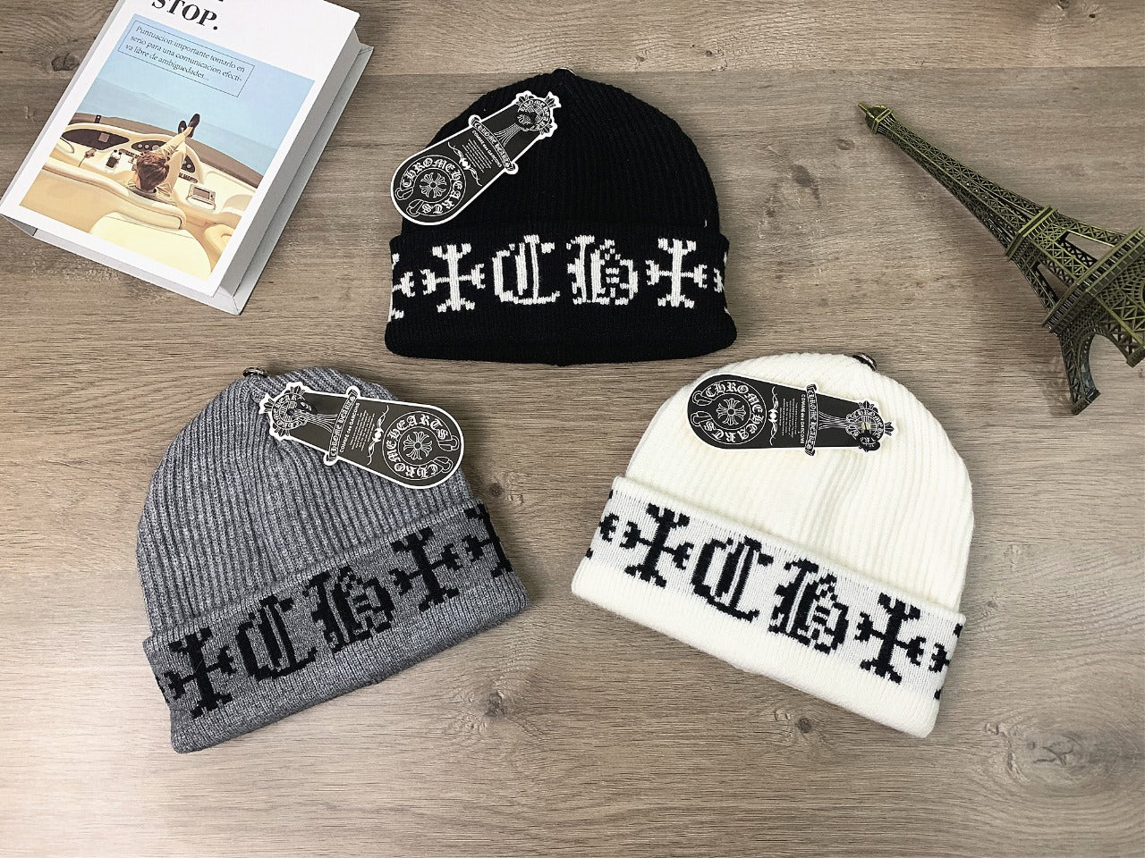 Versatile Cro Heart Knitted Hat - Unisex Wool Beanie