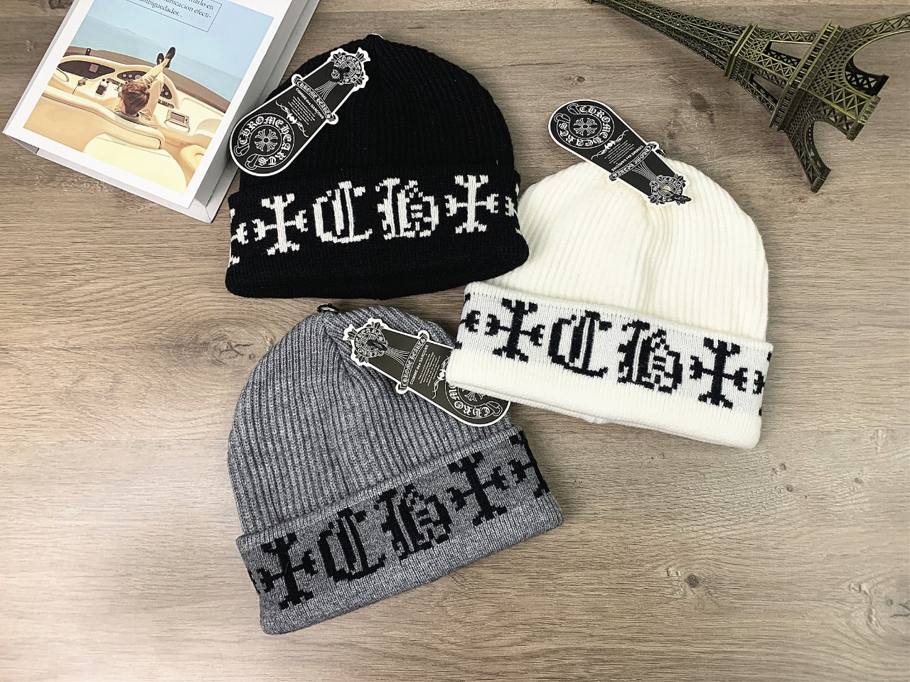 Versatile Cro Heart Knitted Hat - Unisex Wool Beanie