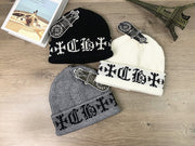 Versatile Cro Heart Knitted Hat - Unisex Wool Beanie