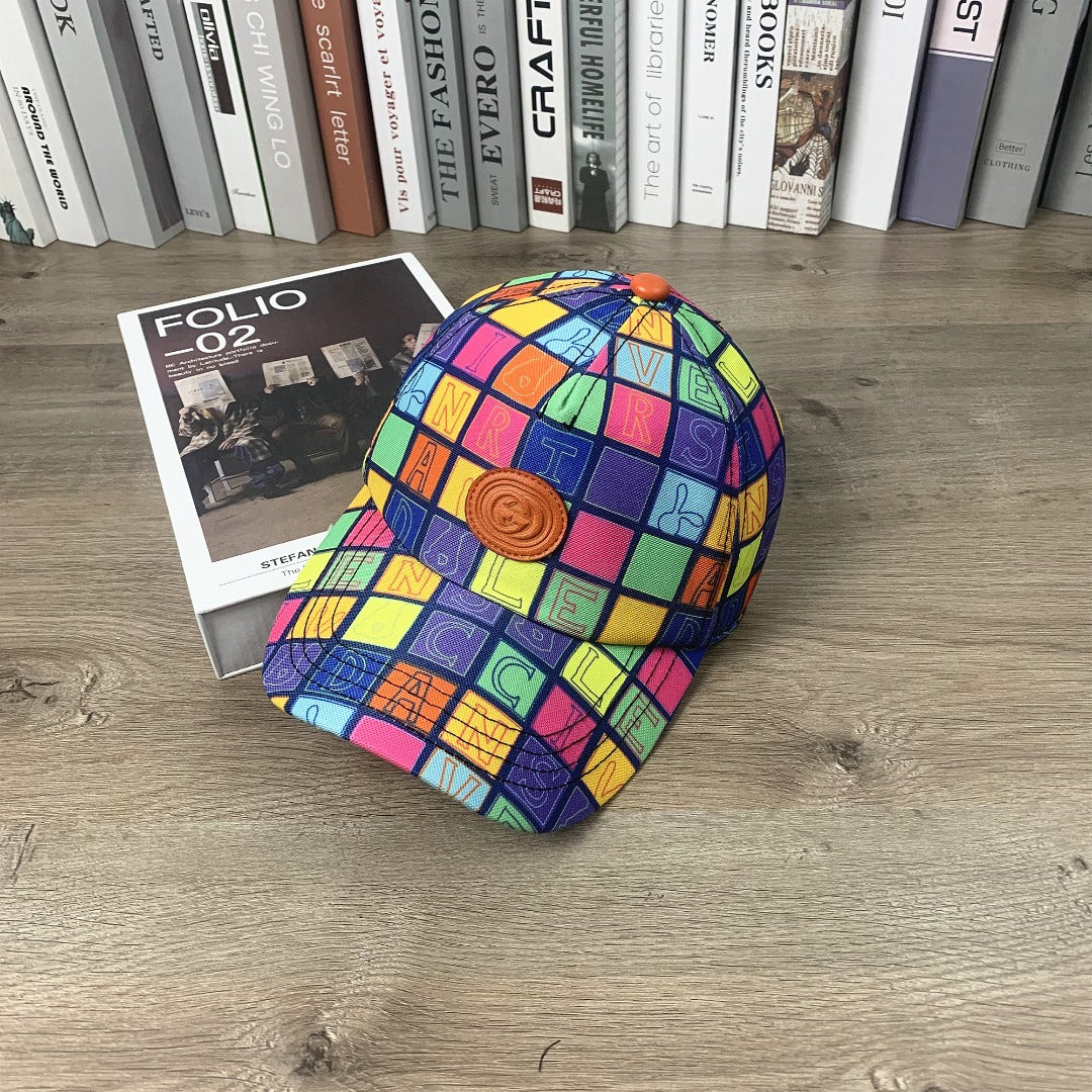 Gucci Colorful Plaid Soft Top Baseball Cap - Adjustable Casual Hat