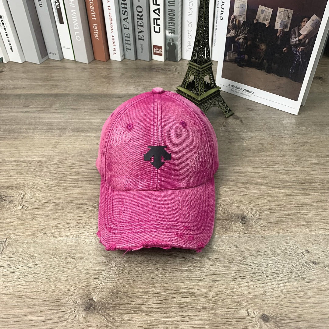 Distressed Soft Top Baseball Cap - Unisex Versatile Hat