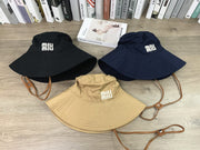 MIU MIU Classic Fisherman Hat - Versatile Outdoor Sun Hat