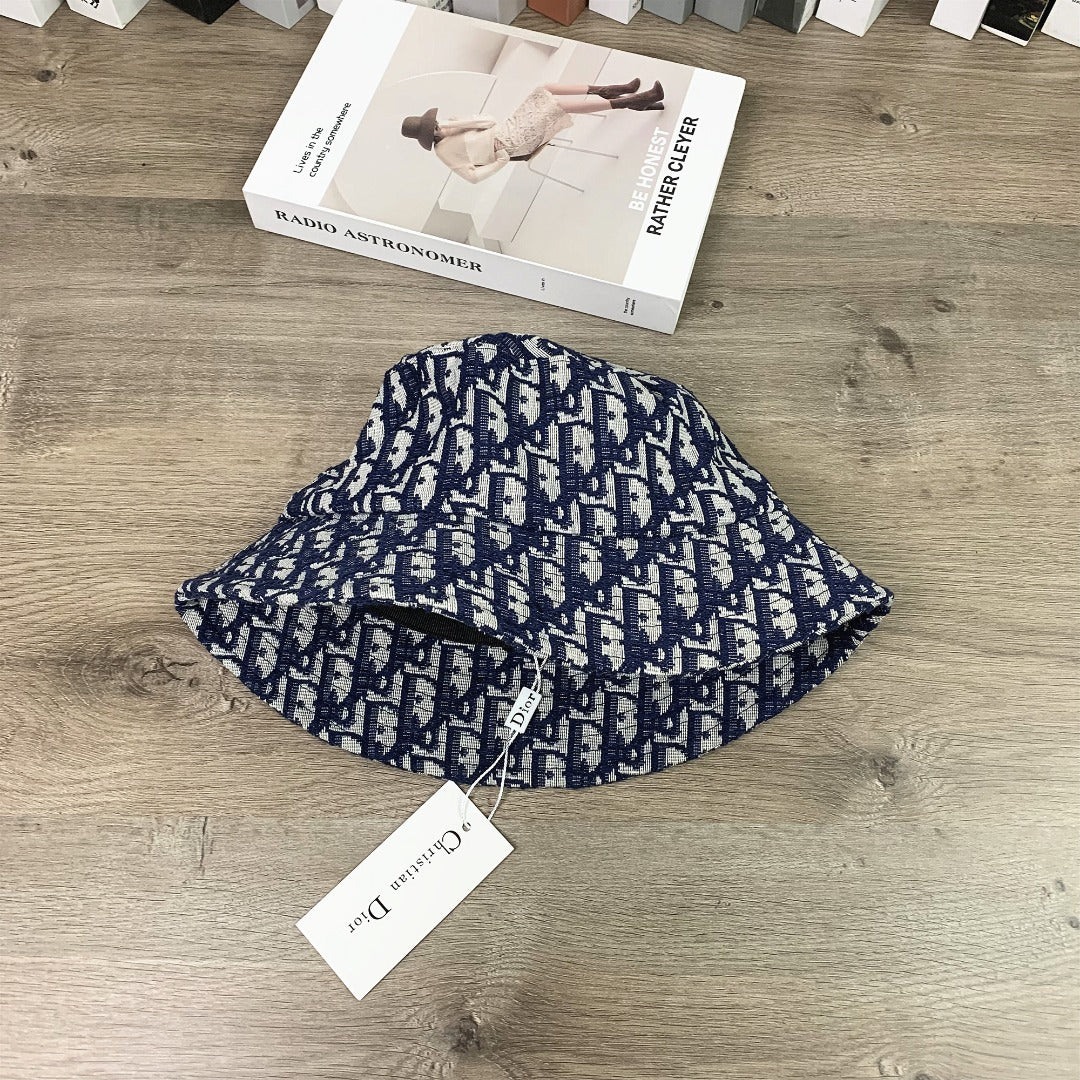 Dior Classic Fisherman Hat - Logo Sun Visor, Navy Blue/Black