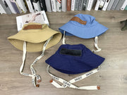 Unisex LOEWE Classic Fisherman Hat - Casual Basin Hat in Khaki, Light Blue, and Dark Blue