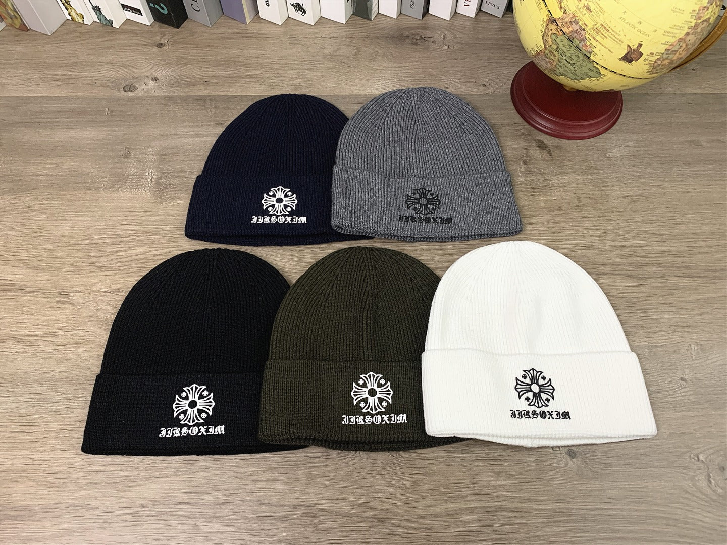 Unisex Knitted Wool Heart Hat - Classic Winter Accessory