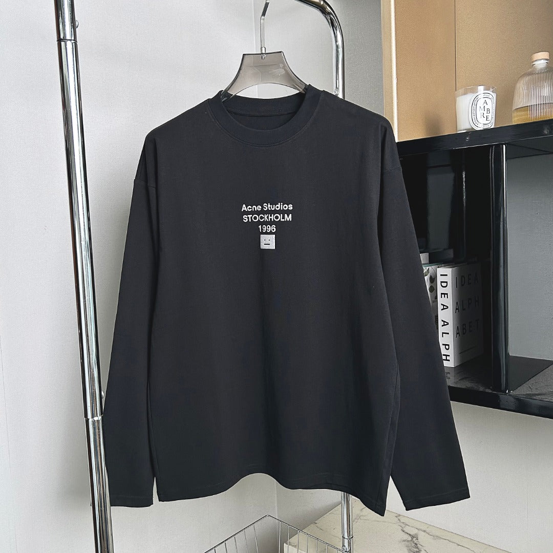 Acne Studios Classic Silver Smiley Face T-Shirt