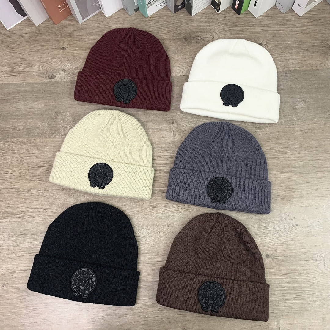 Unisex Knitted Wool Hat for Autumn and Winter