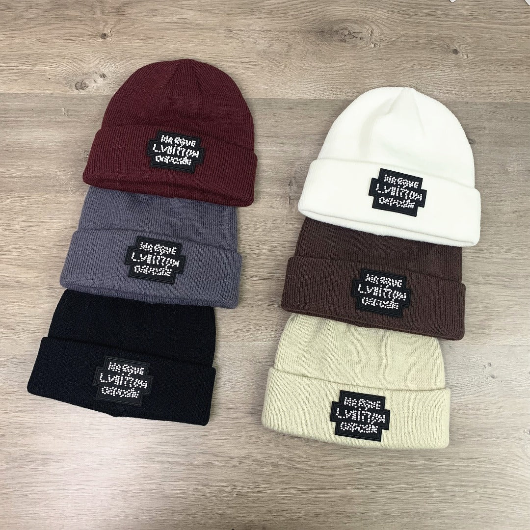 Unisex Knitted Woolen Hat - Versatile Cold Weather Accessory