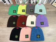 Unisex Stone Island Woolen Cold Hat - Casual Autumn & Winter Accessory